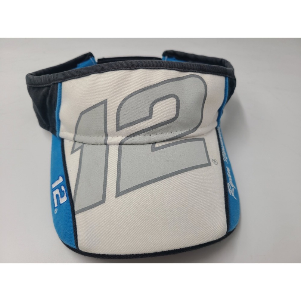 Ryan Newman Hat‎ Visor Adjustable #12 Chase Vintage Distressed White Blue NASCAR